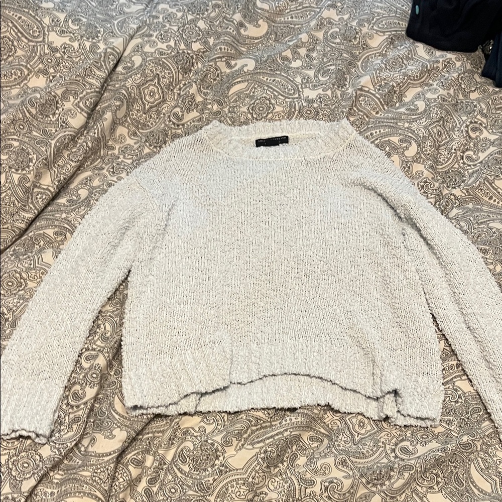 Social Sanctuary XXL cropped pale blue sweater